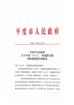 平度10·12事故調查報告