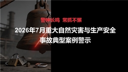 26年7月重大自然災(zāi)害與生產(chǎn)安全事故典型案例警示